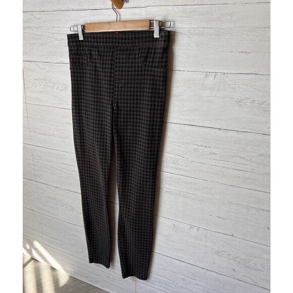 Spanx Leggings Womens Size M/M Black & Gray Houndstooth Pattern Ankle Jean-ish - Picture 4 of 15